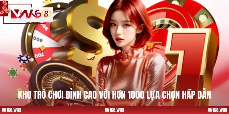 Kho trò chơi đỉnh cao với hơn 1000 lựa chọn hấp dẫn